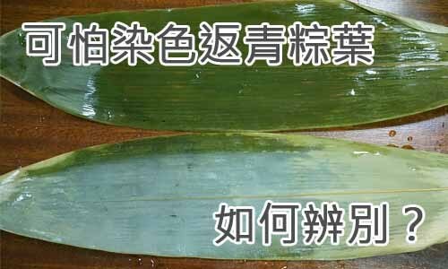 可怕染色返青粽葉如何辦別？