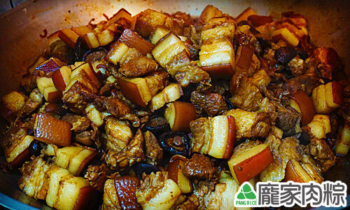 龐家肉粽紅燒燉煮包粽子的材料