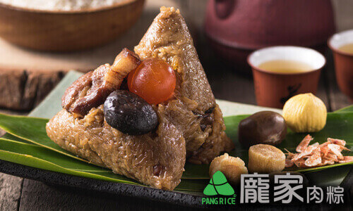 龐家栗香櫻花蝦干貝粽頂級大干貝