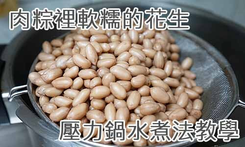 肉粽裡軟糯的花生 壓力鍋水煮法教學