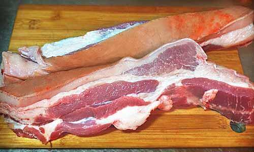 龐家肉粽包粽子的材料漂亮三層肉