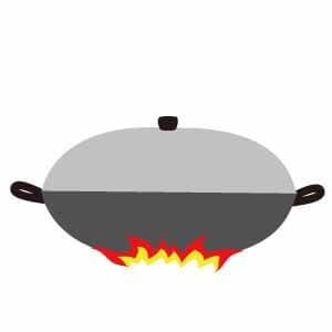 肉粽瓦斯爐加熱-水滾後小火30分鐘即可