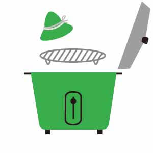 肉粽電鍋加熱-準備鐵網或內鍋